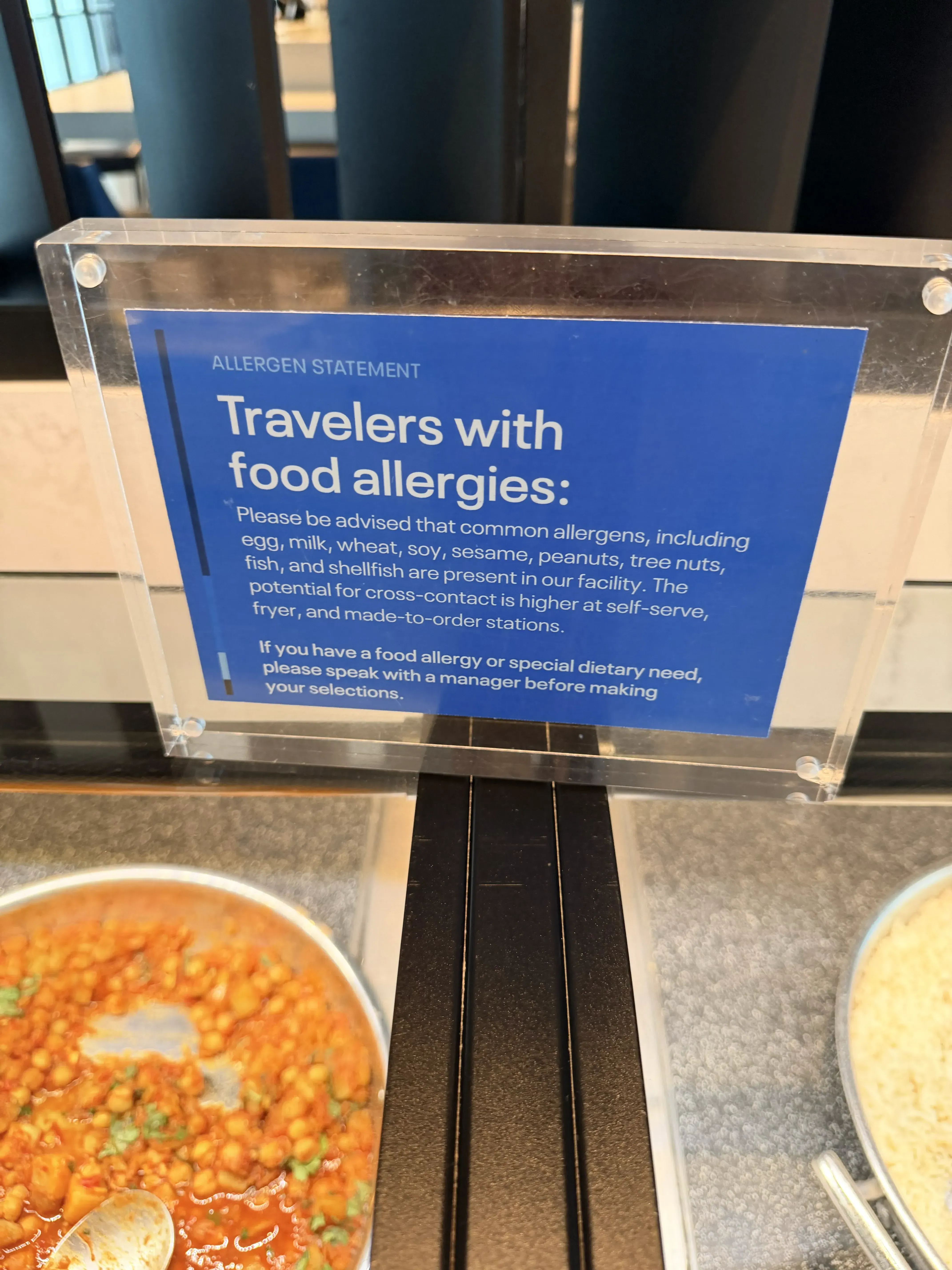 Food description sign